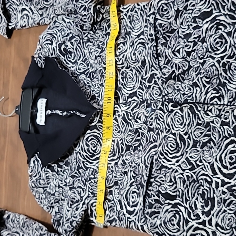 Morrisey Blazer Coat Black and White Floral print women's Size: Small ? - Picture 10 of 15